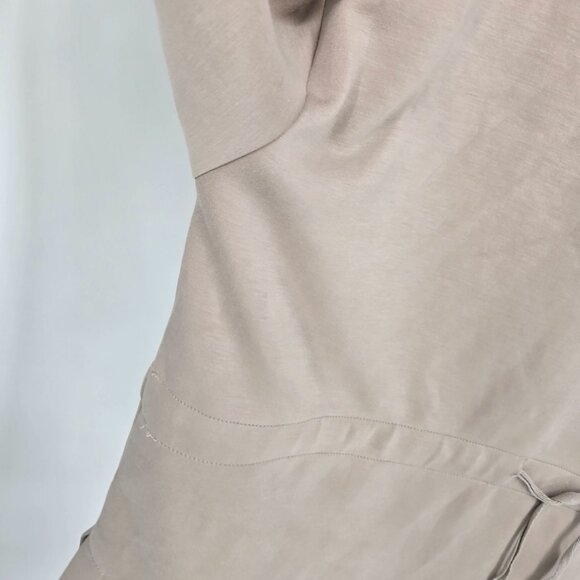 P Cill size small super soft beige rolled high neck drawstring cinch waist modal - Picture 3 of 10